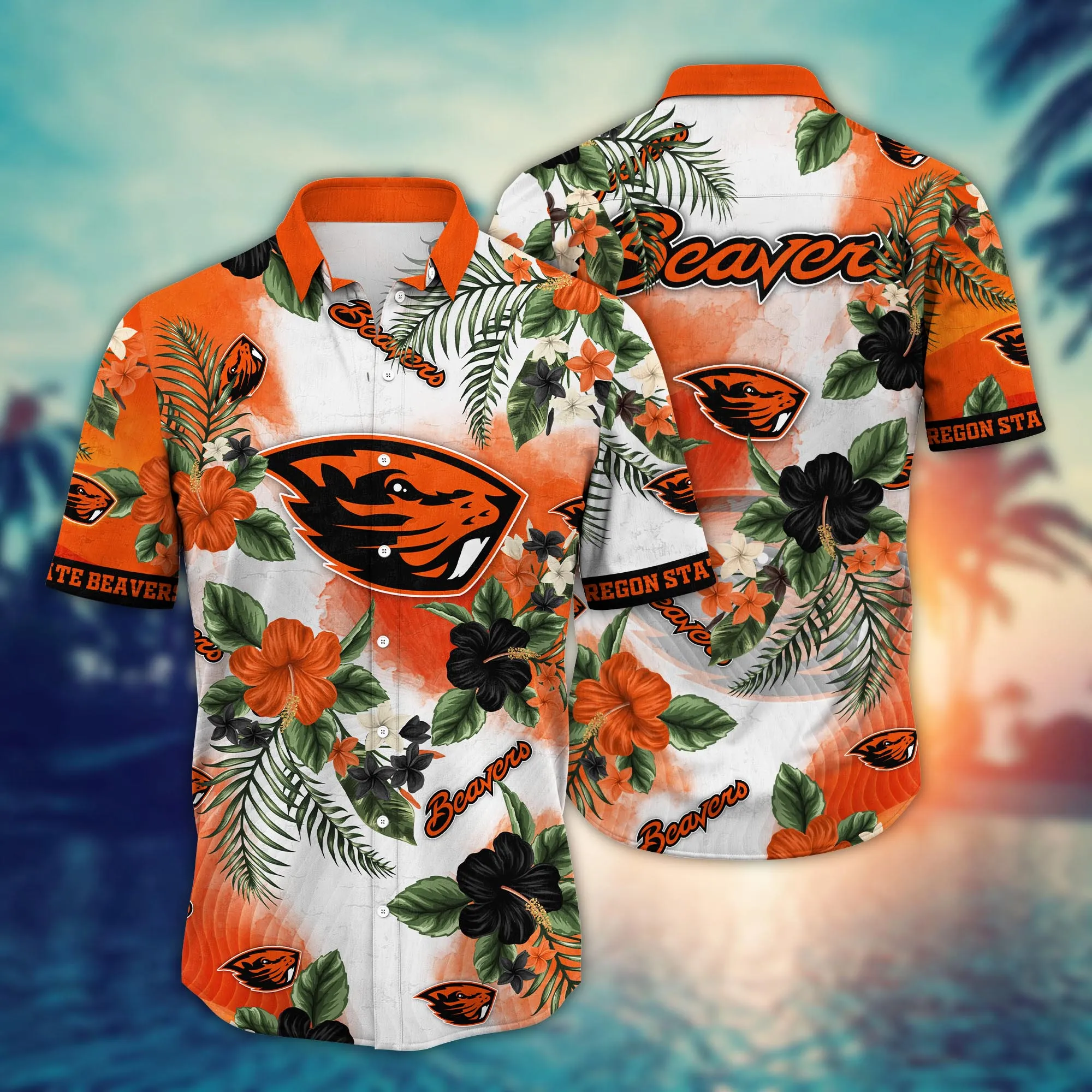 Oregon State Beavers NCAA Hawaiian Shirt Sunsetstime Aloha Shirt