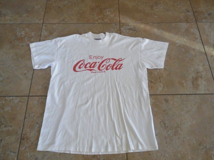 Vintage Enjoy Coca Cola Coke Advertiset Soda Pop Shirt