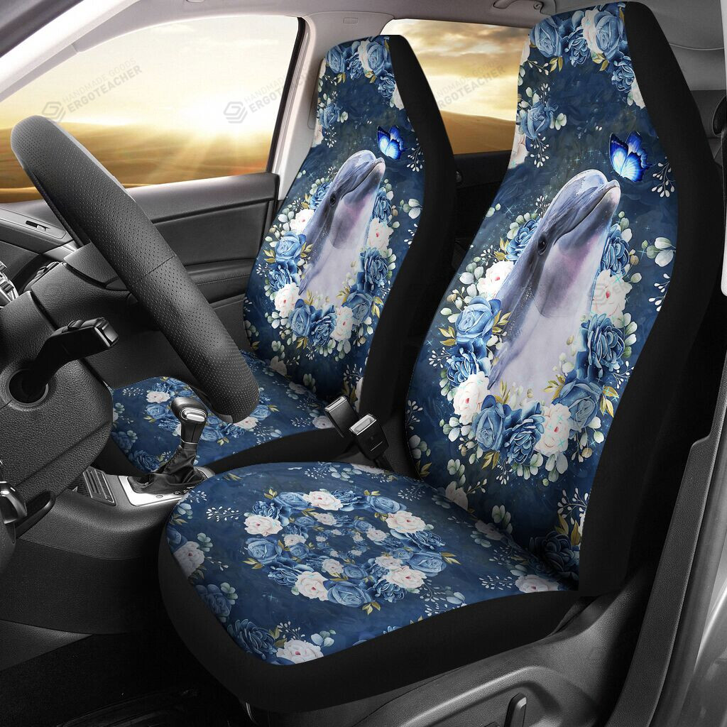 Dolphin Flower Car Seat Covers