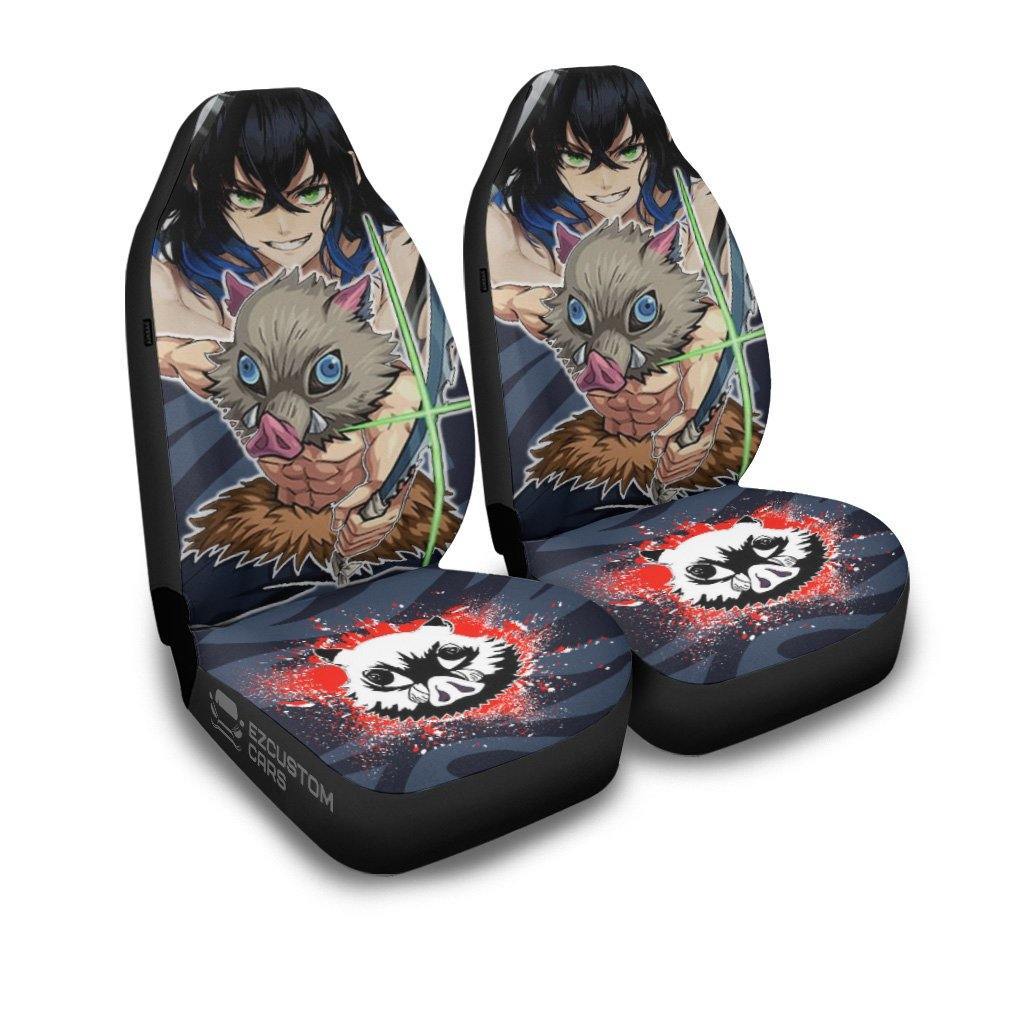 Demon Slayers Car Seat Covers Inosuke Anime Car Accessories