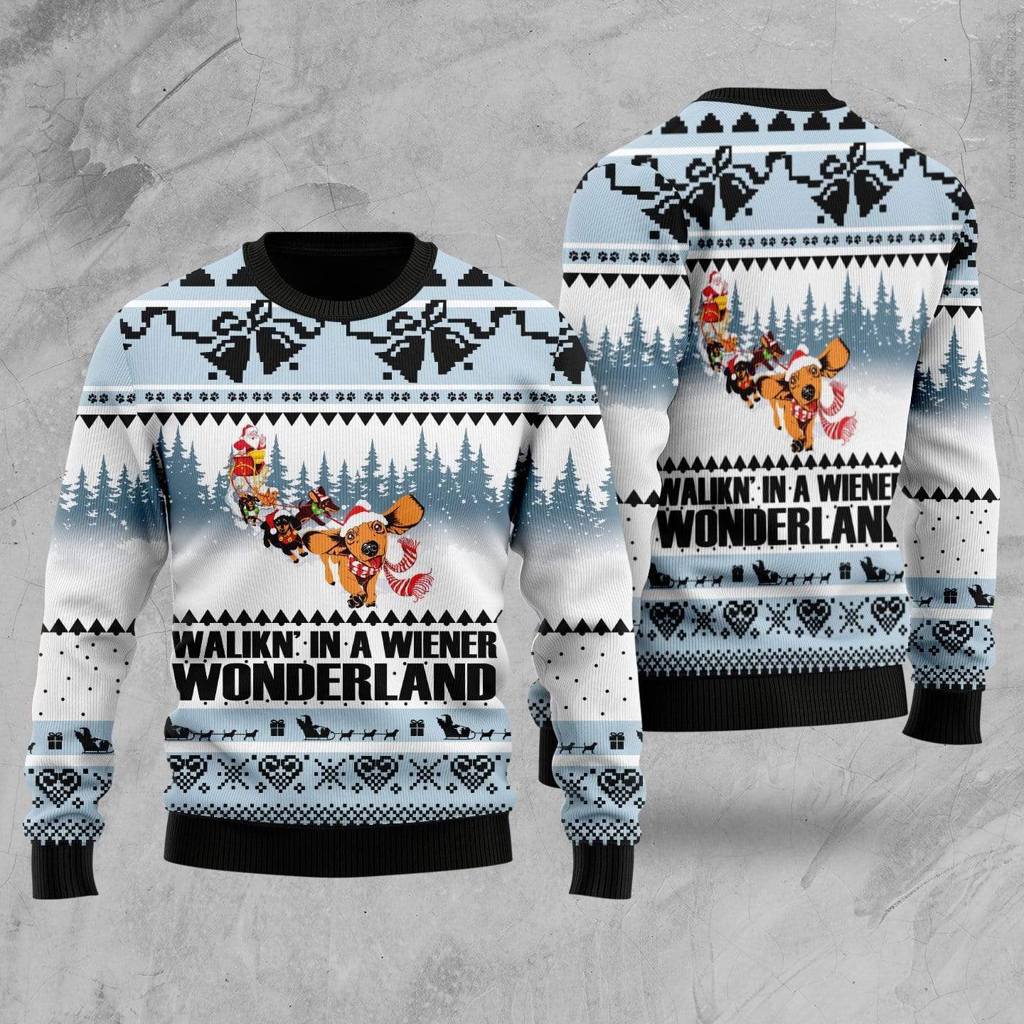 Dog Lover Walkin’ In A Wiener Ugly Christmas Sweater | For Men & Women | Adult | Us6181