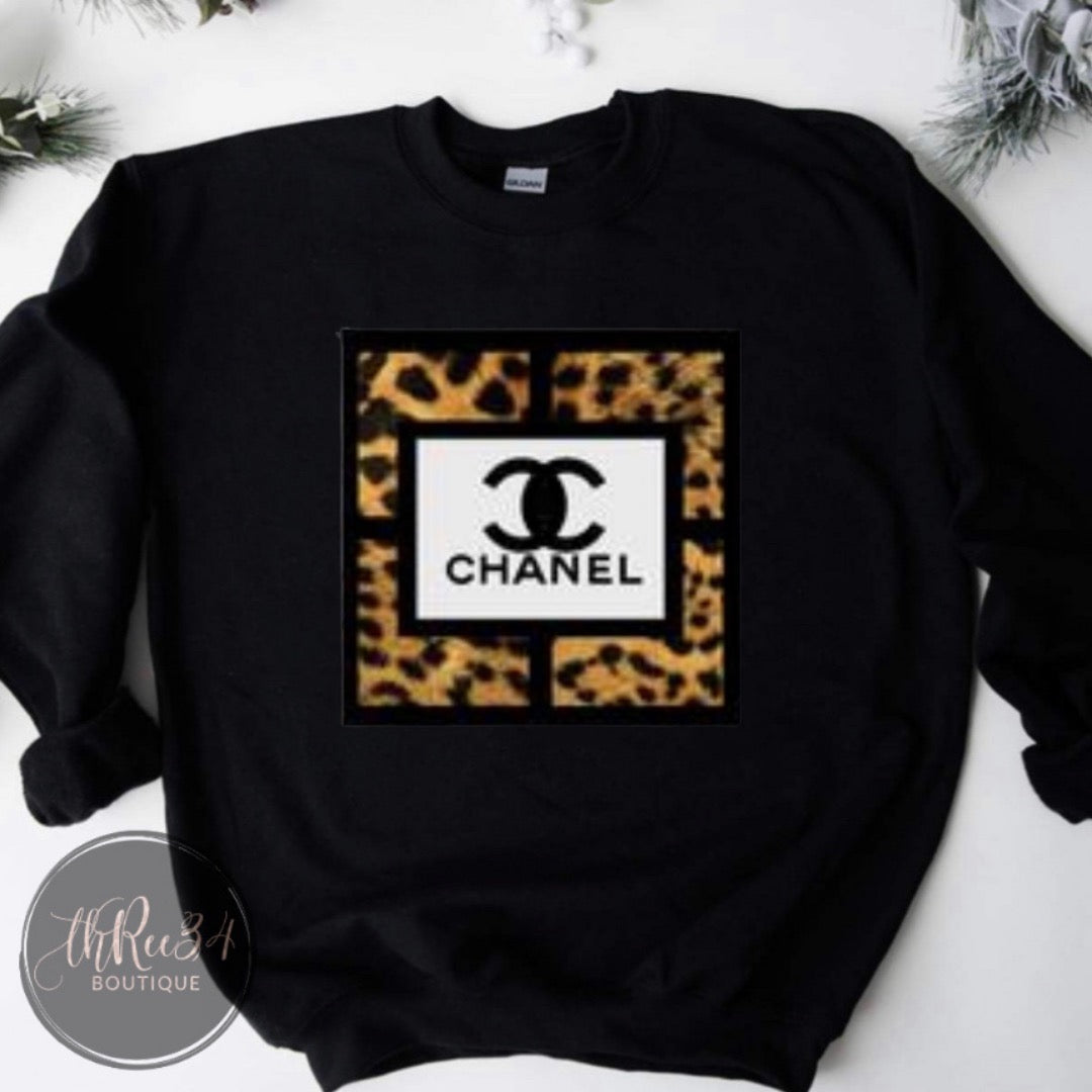 Specialty Leopard Print Sweatshirt & T-Shirt