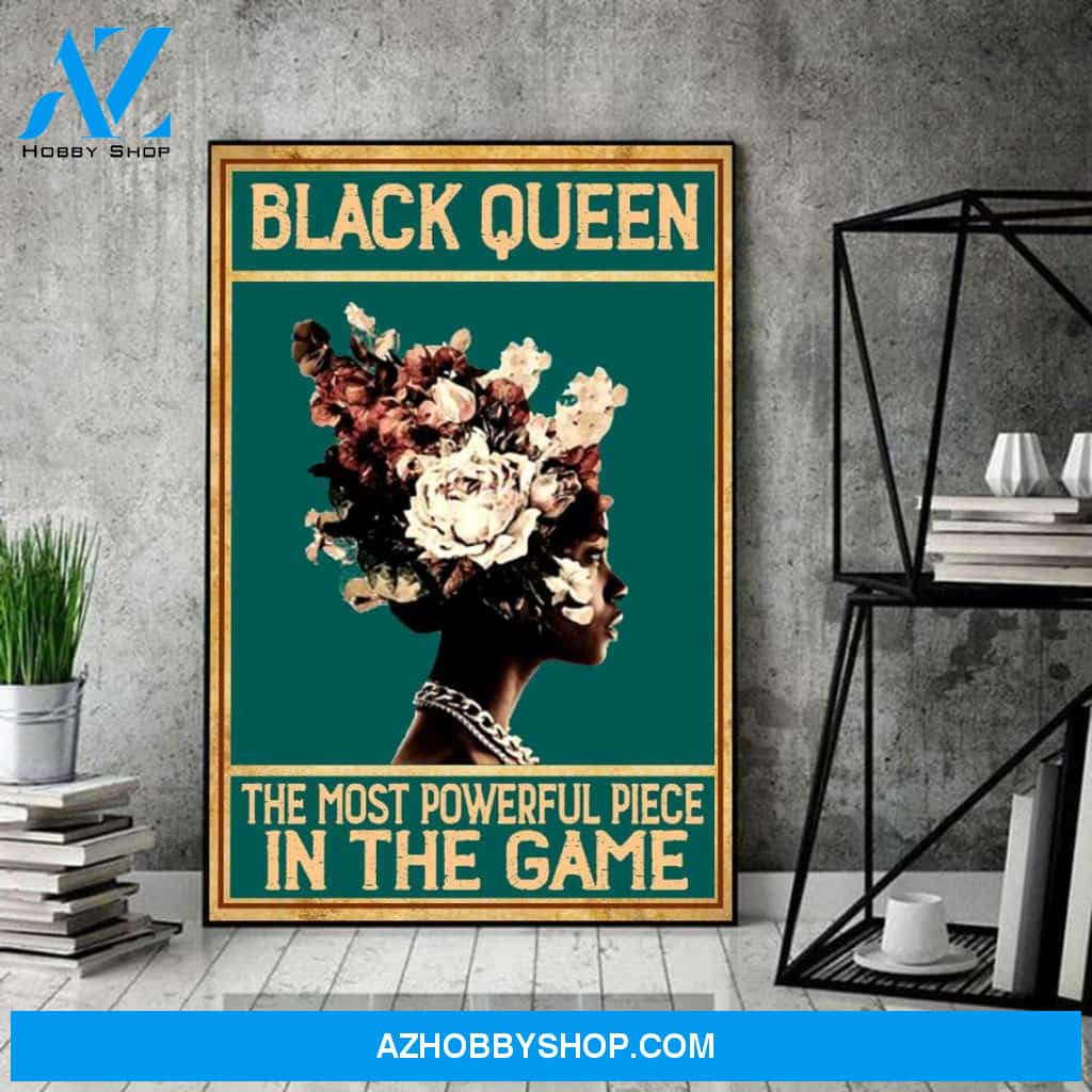 Black Queen In The Game Vertical Poster, Black Queen Angel Canvas And Poster