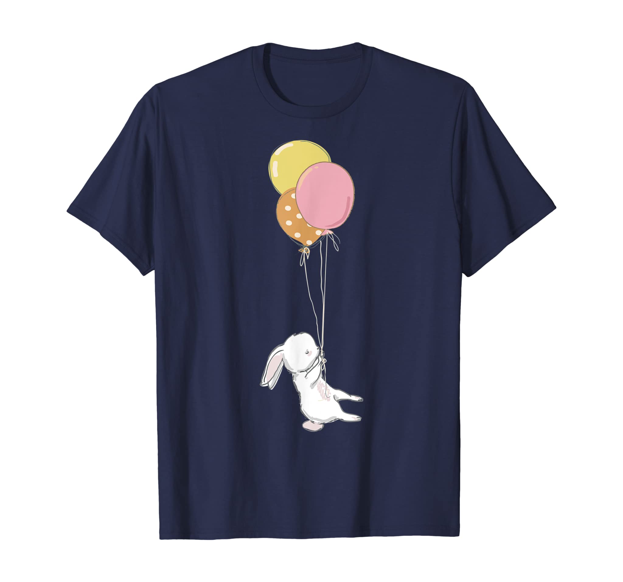 Cute Bunny Rabbit & Balloons | Animal Lover T-Shirt & Gift