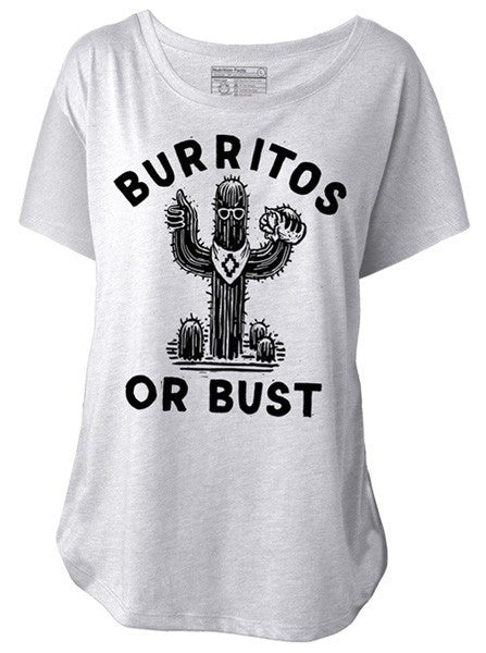 Women’S Burritos Or Bust Dolman Tee By Pyknic