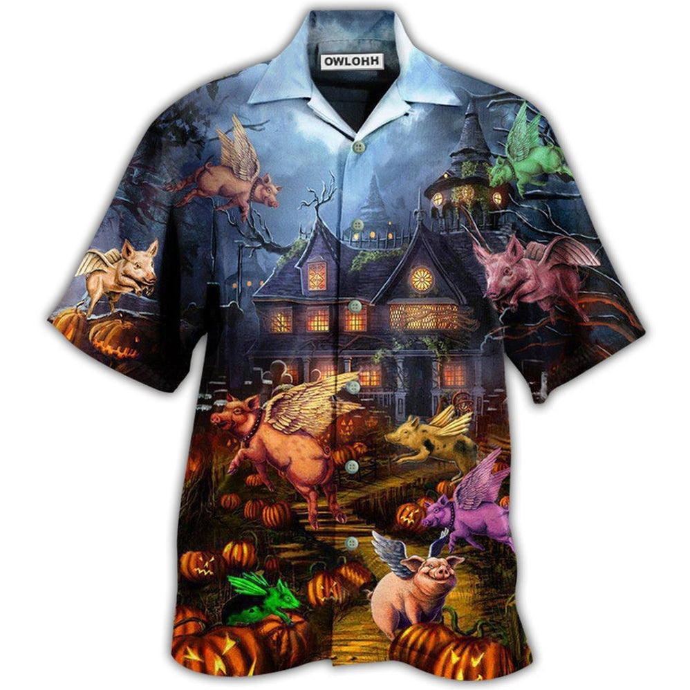 Halloween When Pigs Fly Night Hawaii Shirt Ha44098