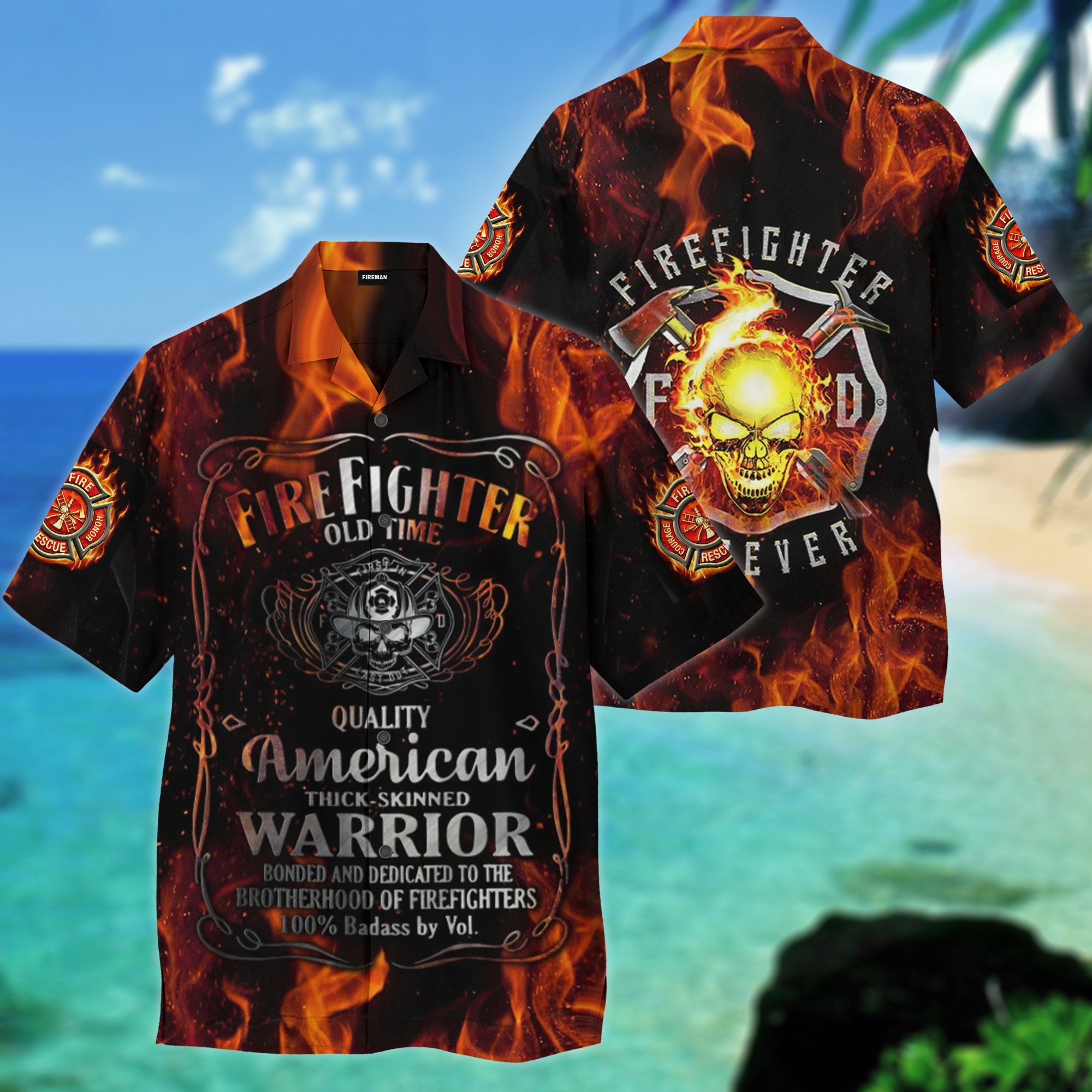 Firefighter Old Time Hawaii Shirt Unisex Adult Ha84440