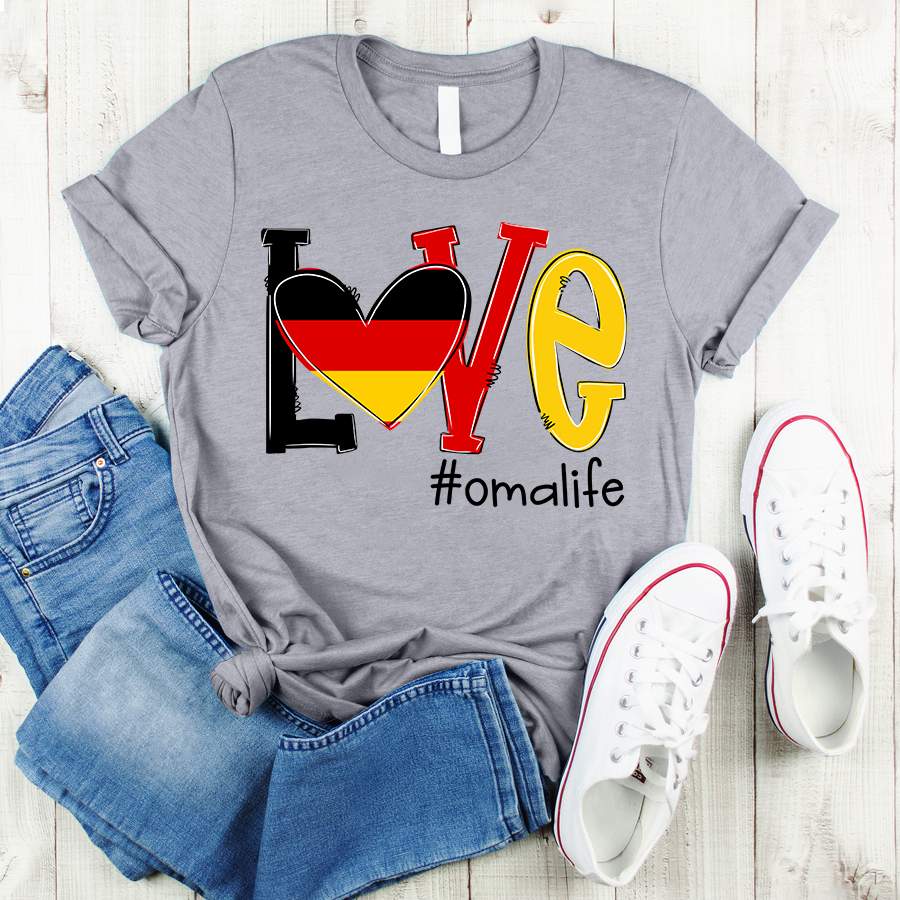 Personalized Love Oma Life Germany Flag Shirt