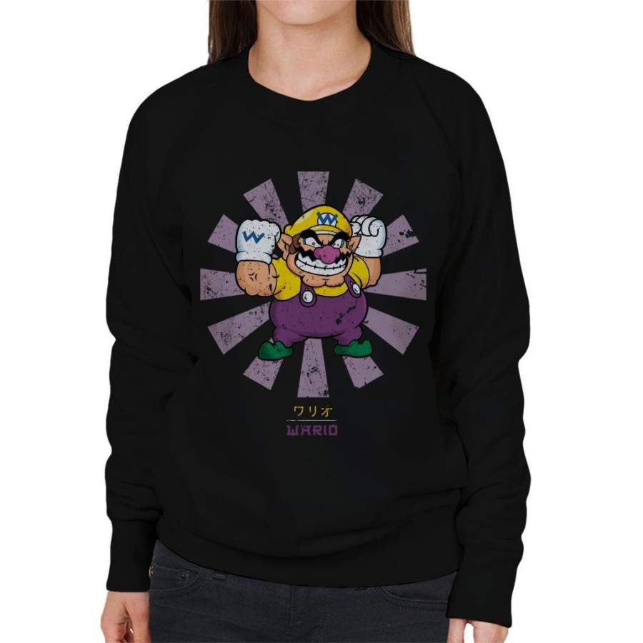 Wario Retro Japanese Super Mario Women’s Sweatshirt