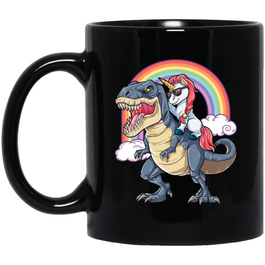 Unicorn Riding T Rex Dinosaur Boys Girls Kids Gift Men_2534 Coffee Mug