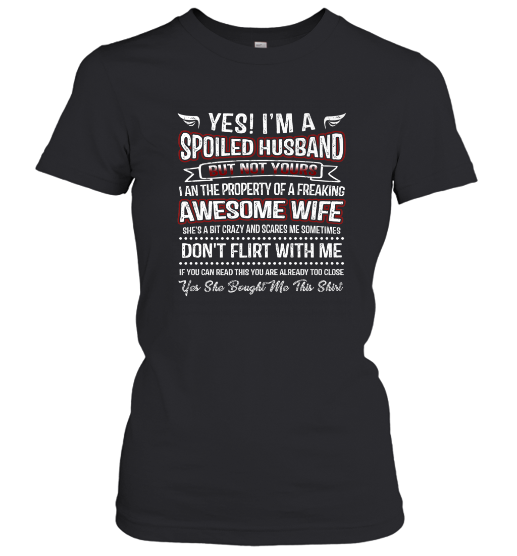 Spoiled Husband Property Of Freaking Wife Valentine’s Day Gift Women’s T-Shirt
