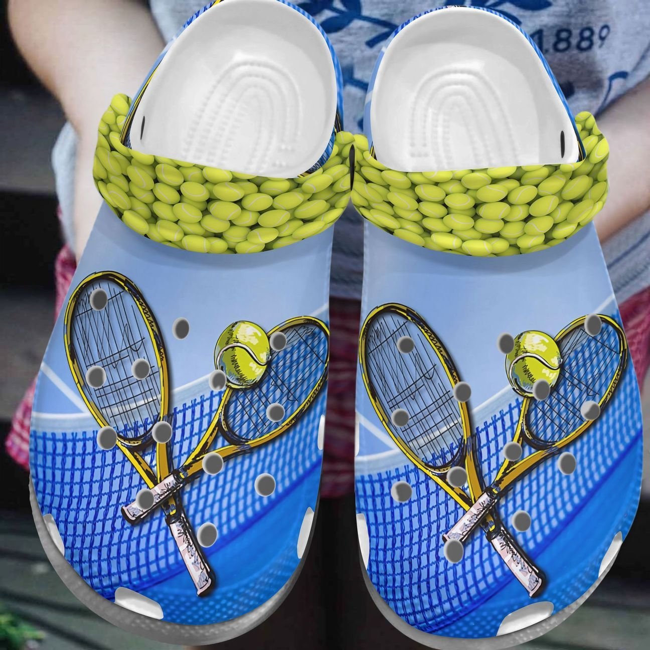 Tennis Personalized Clog, Custom Name, Text, Color, Number Fashion Style For Women, Men, Kid, Print 3D Tennis Art