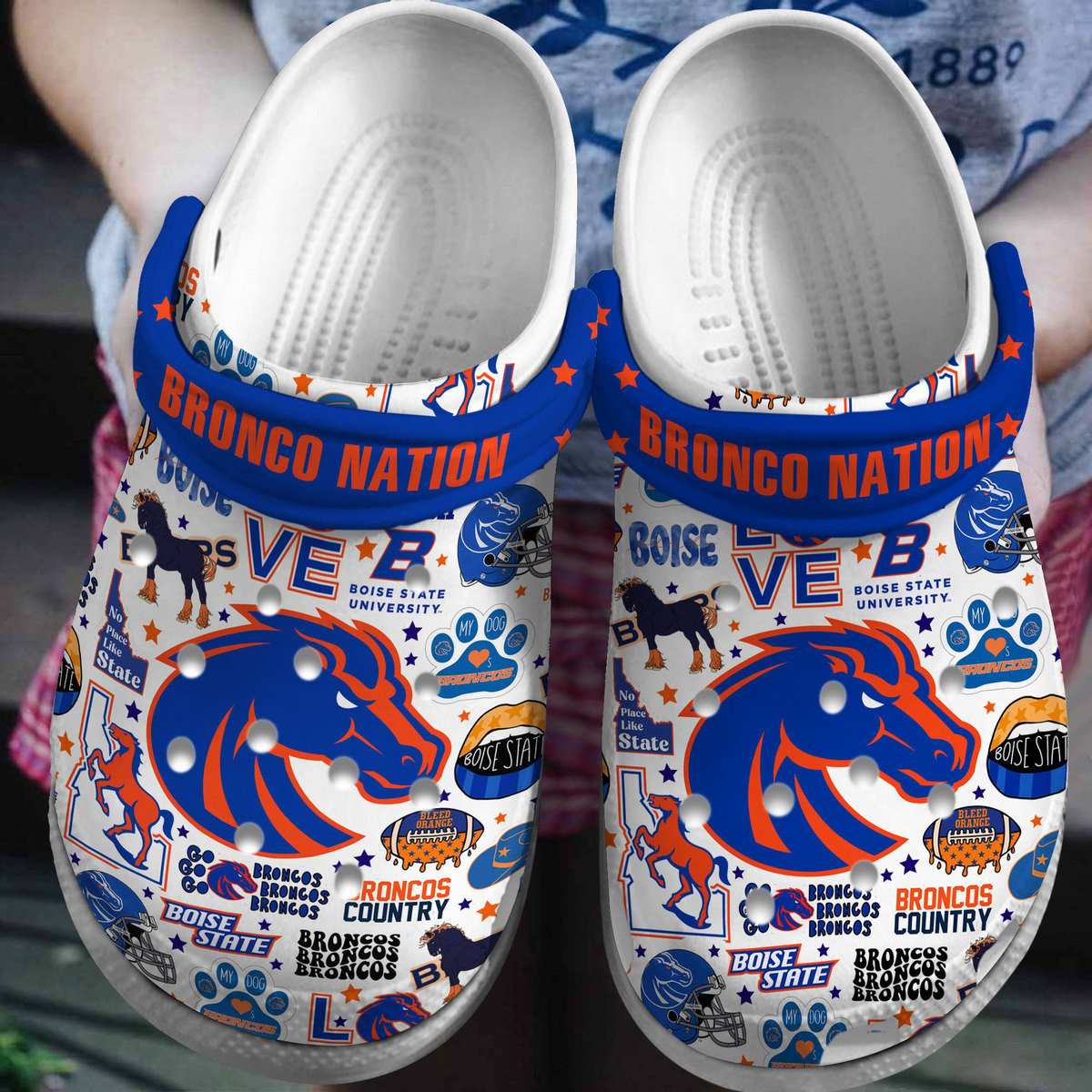 Bronco Nation Car Crocs Crocband Clogs Shoes Comfortable For Men Women and Kids