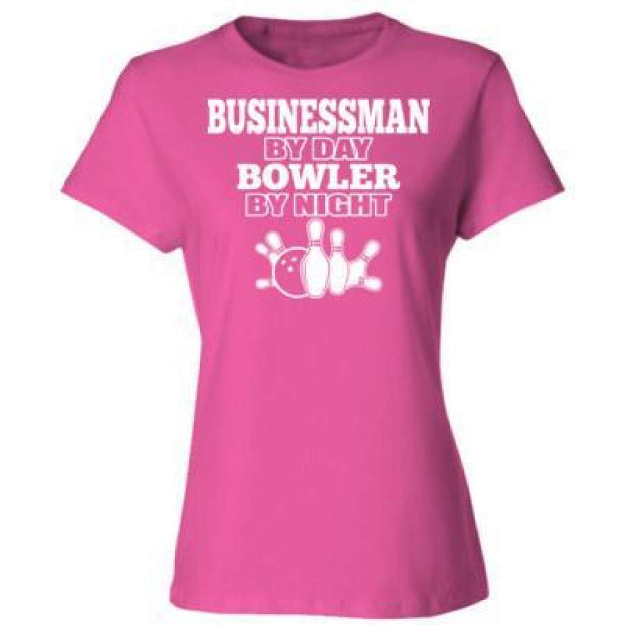 AGR Businessman By Day Bowler By Night – Ladies’ Cotton T-Shirt