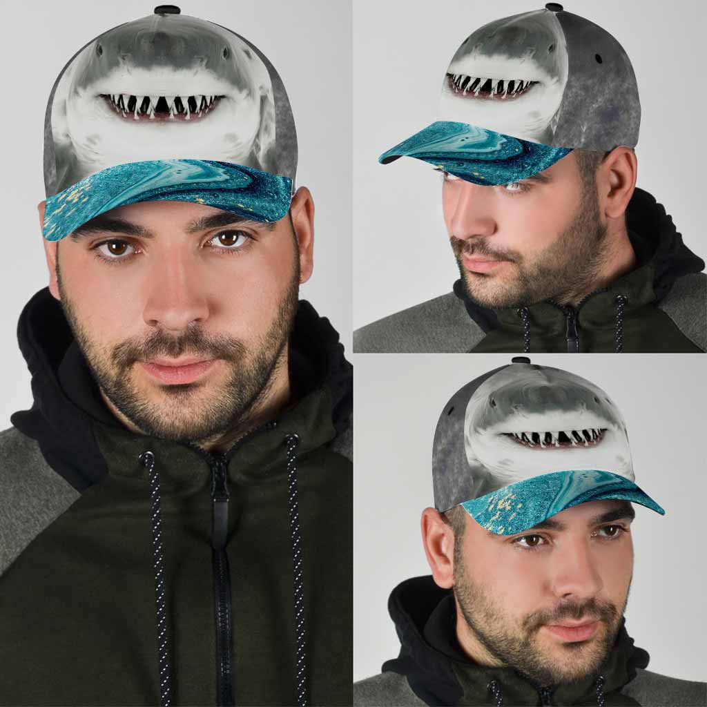 Cool 3D Shark Classic Cap Hats Head Wear #V