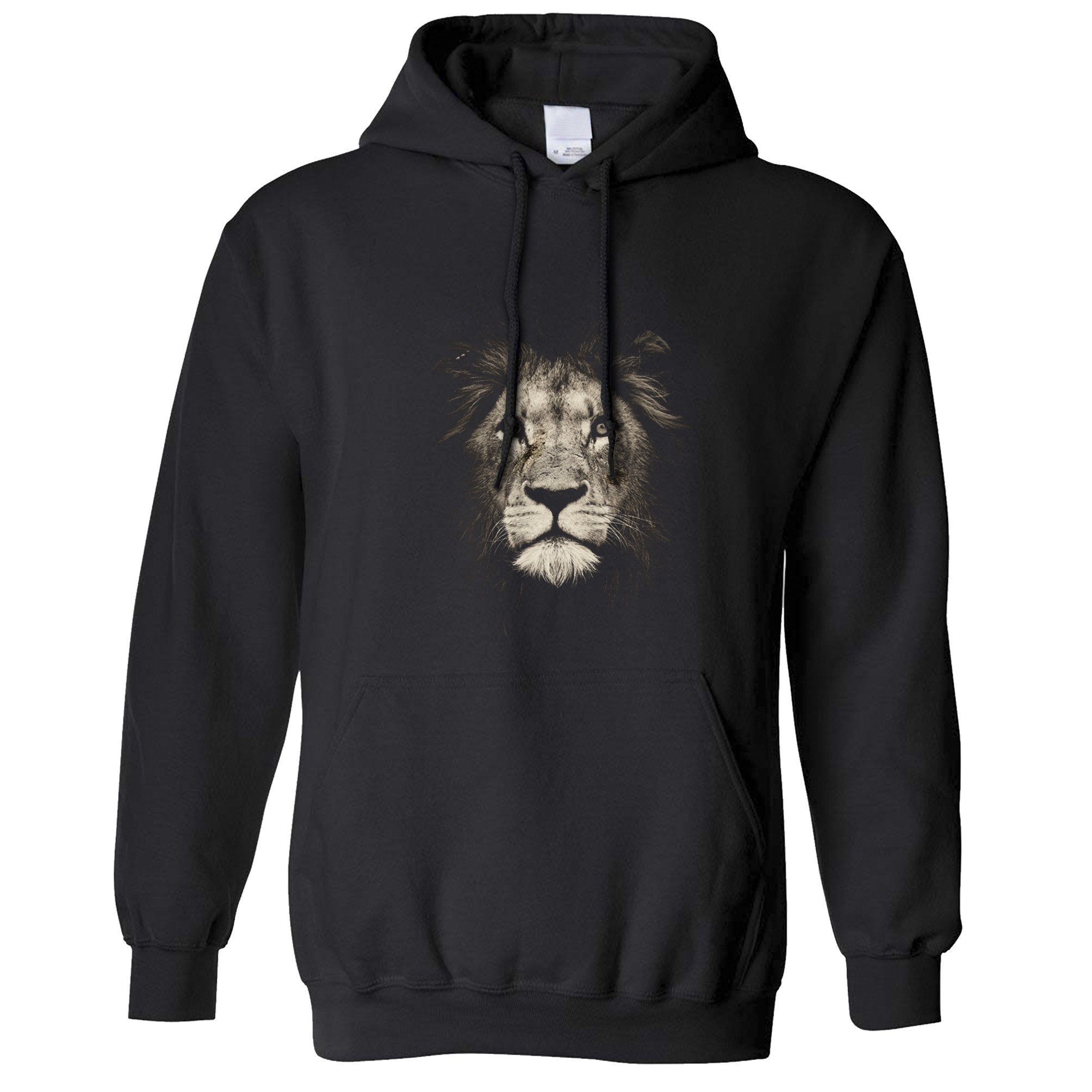 Stylish Animal Hoodie Photographic Lion Face Design