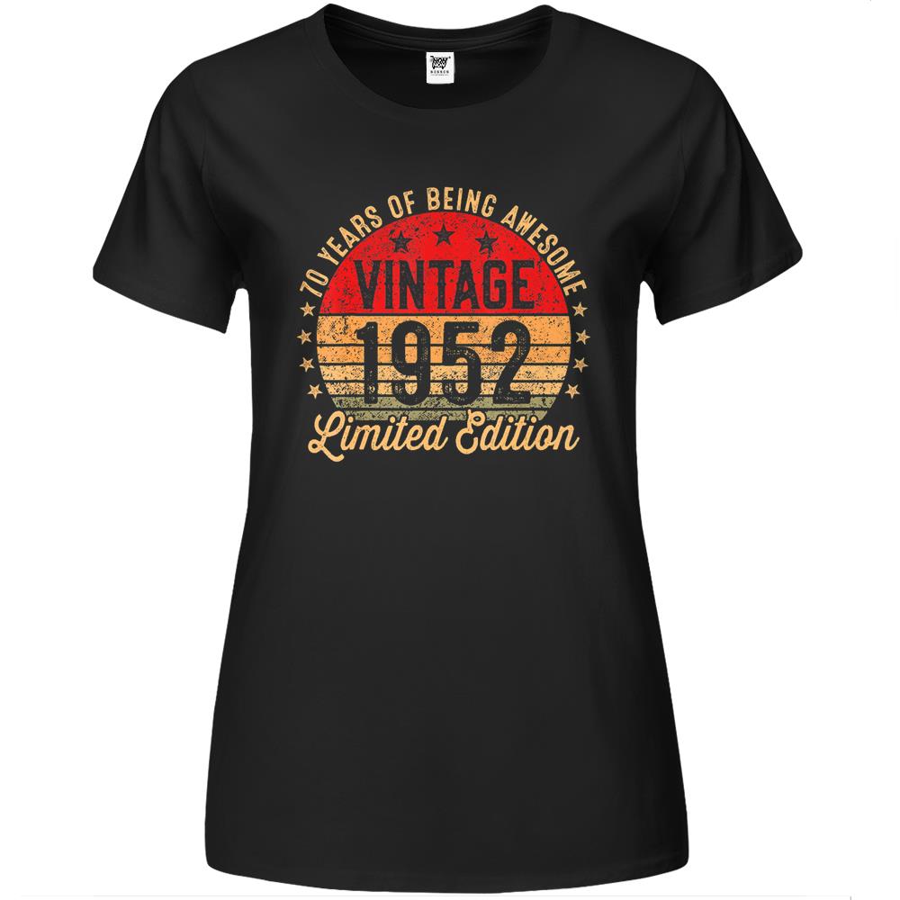 70 Year Old Vintage 1952 Limited Edition 70Th Birthday Premium Womens T Shirts