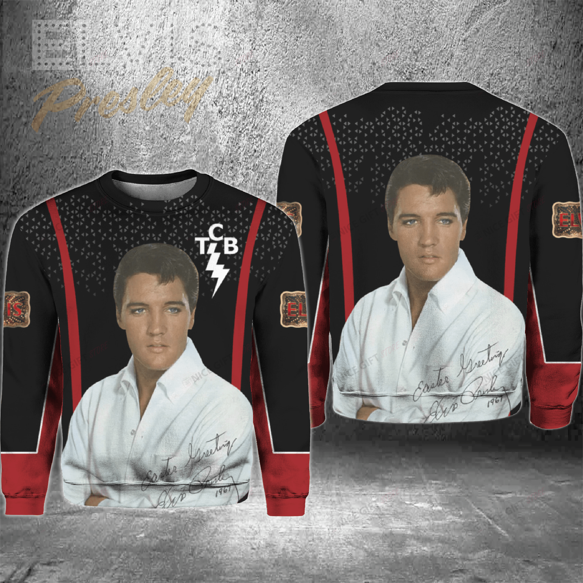 Elvis Presley Crewneck Sweatshirt 3Cs-L3H3