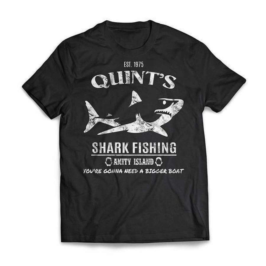 YPS QUINTS SHARK FISHING Jaws T-Shirt For Men