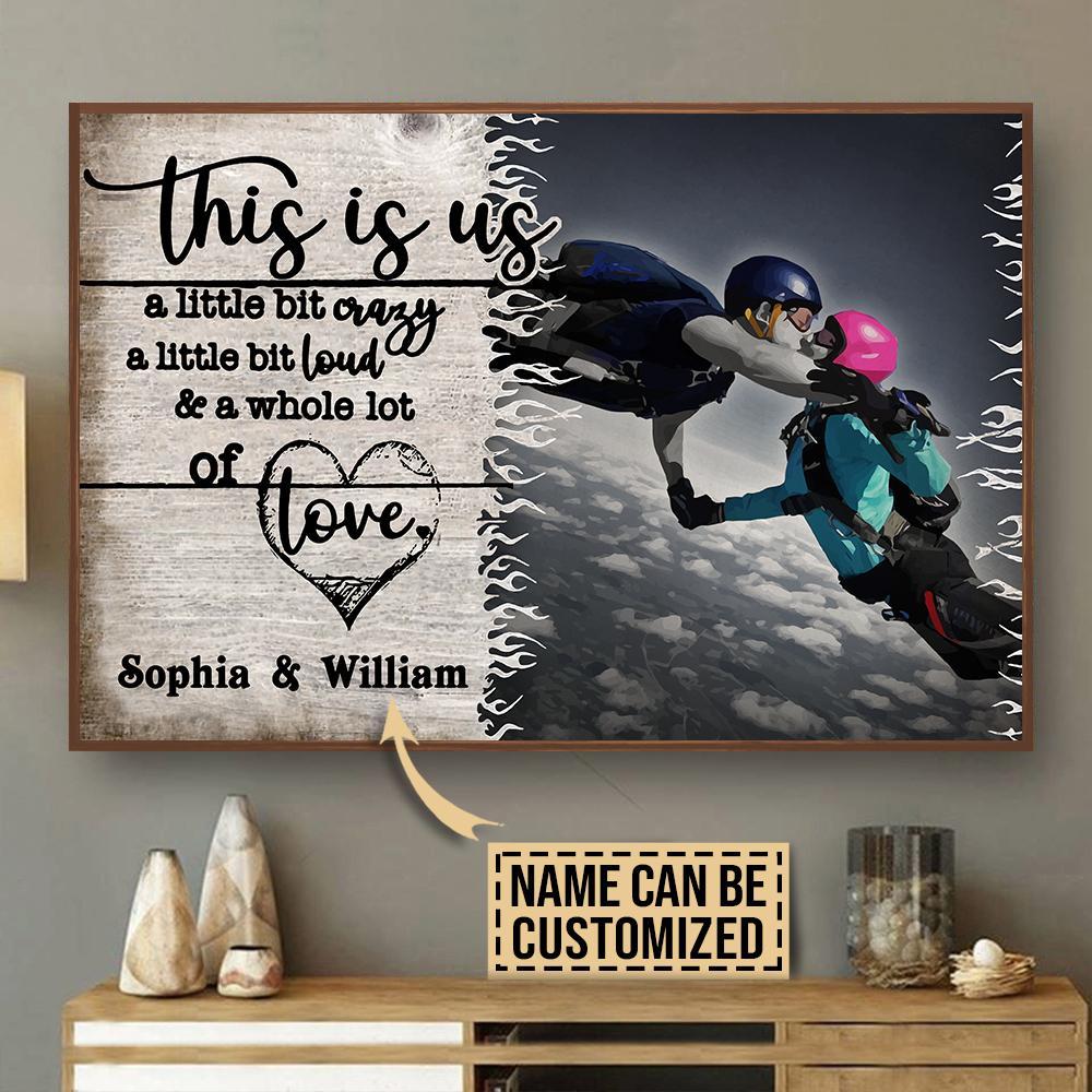 Aeticon Gifts Personalized Skydiving A Little Bit Of Canvas Mom Dad Gift Home Decor