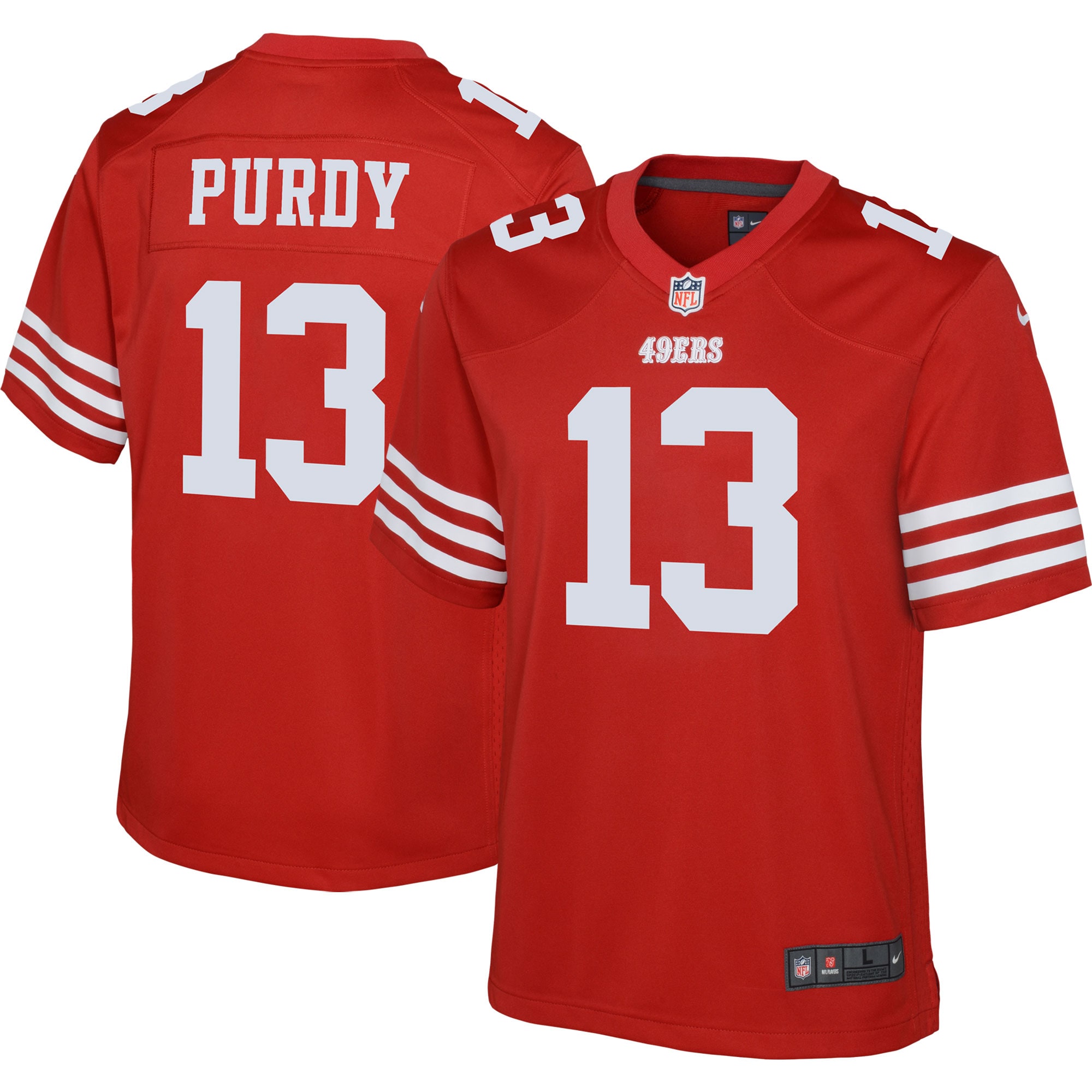 Youth San Francisco 49ers Brock Purdy Scarlet Game Jersey