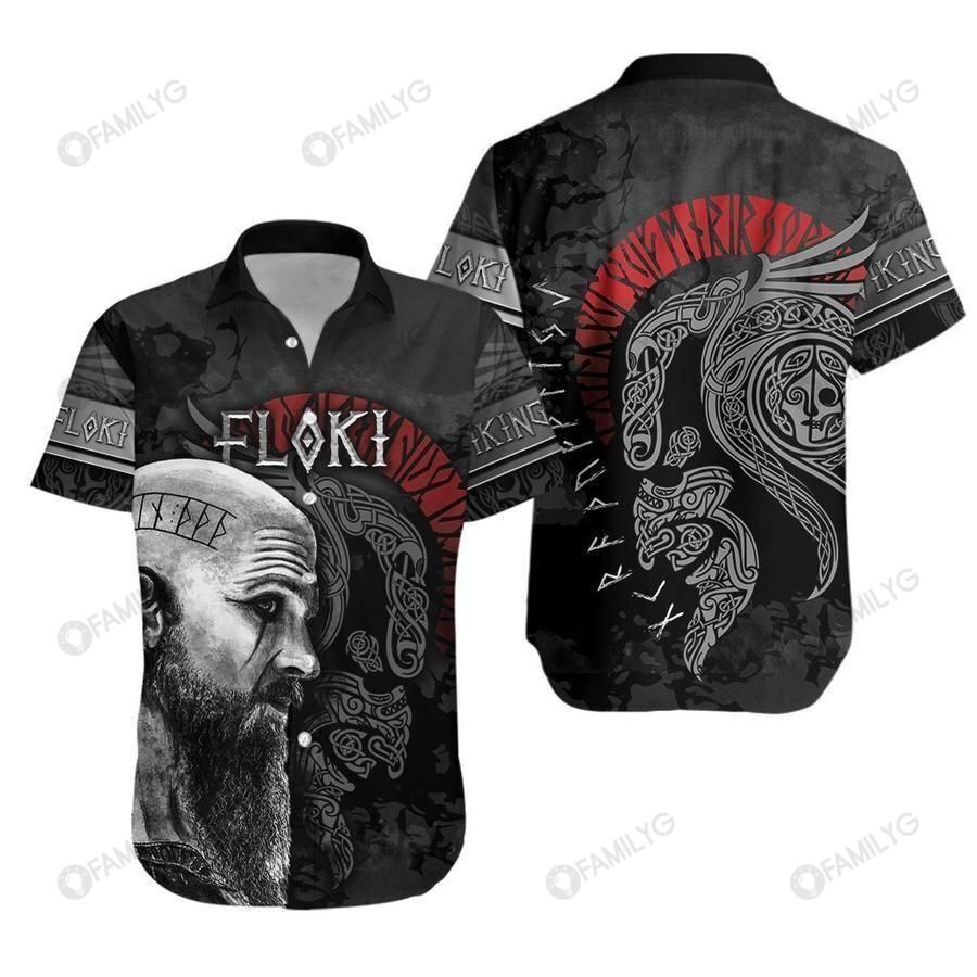 Viking Shirts – Nordic Viking Warrior Floki Colorful Nice – Viking Hawaiian Shirt Summer Hawaiian For Men, Women, Couple