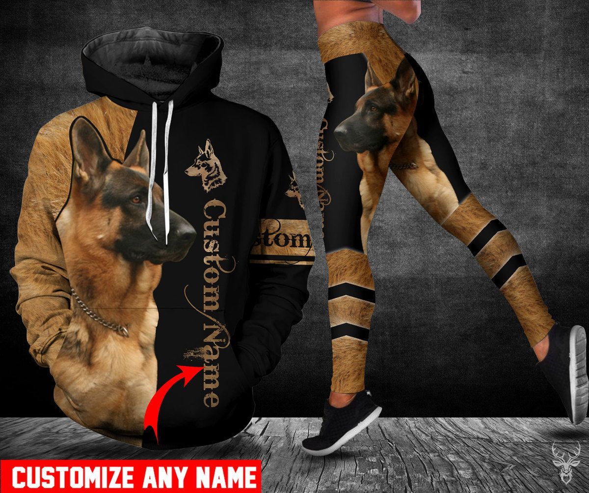 TJJ012010E02TE GERMAN SHEPERD CUSTOM NAME HOODIE LEGGING PP