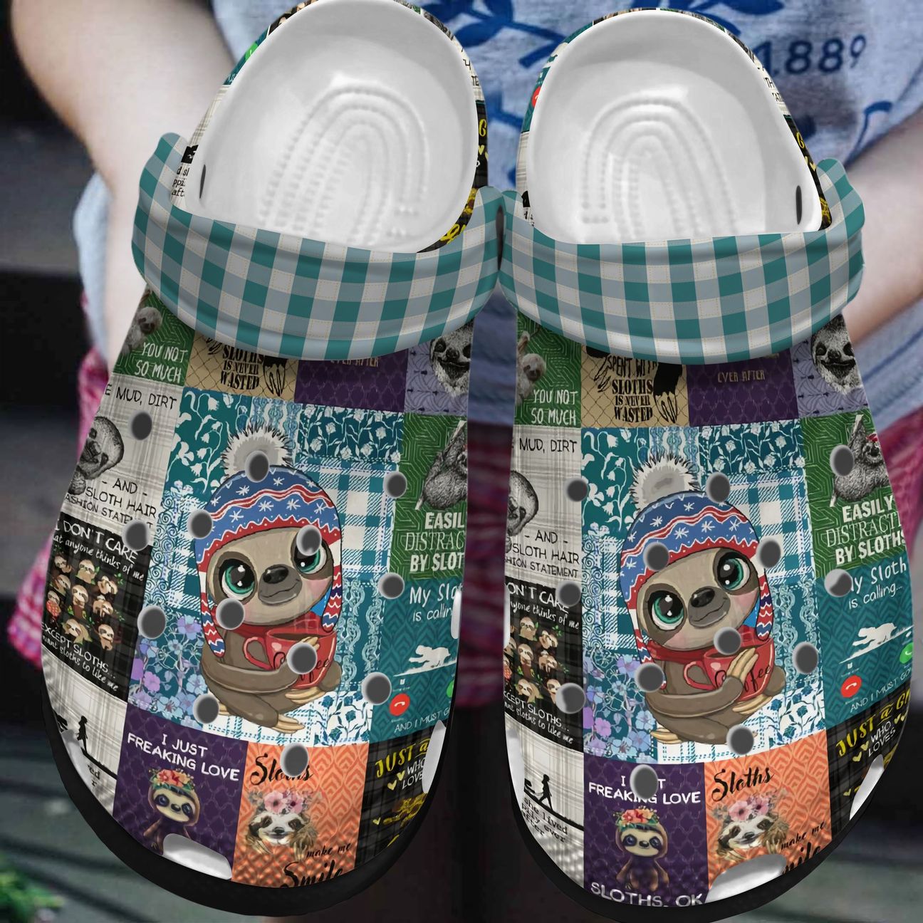 Easily Distract By Sloths Personalized Clog, Custom Name, Text, Color, Number Fashion Style For Women, Men, Kid, Print 3D