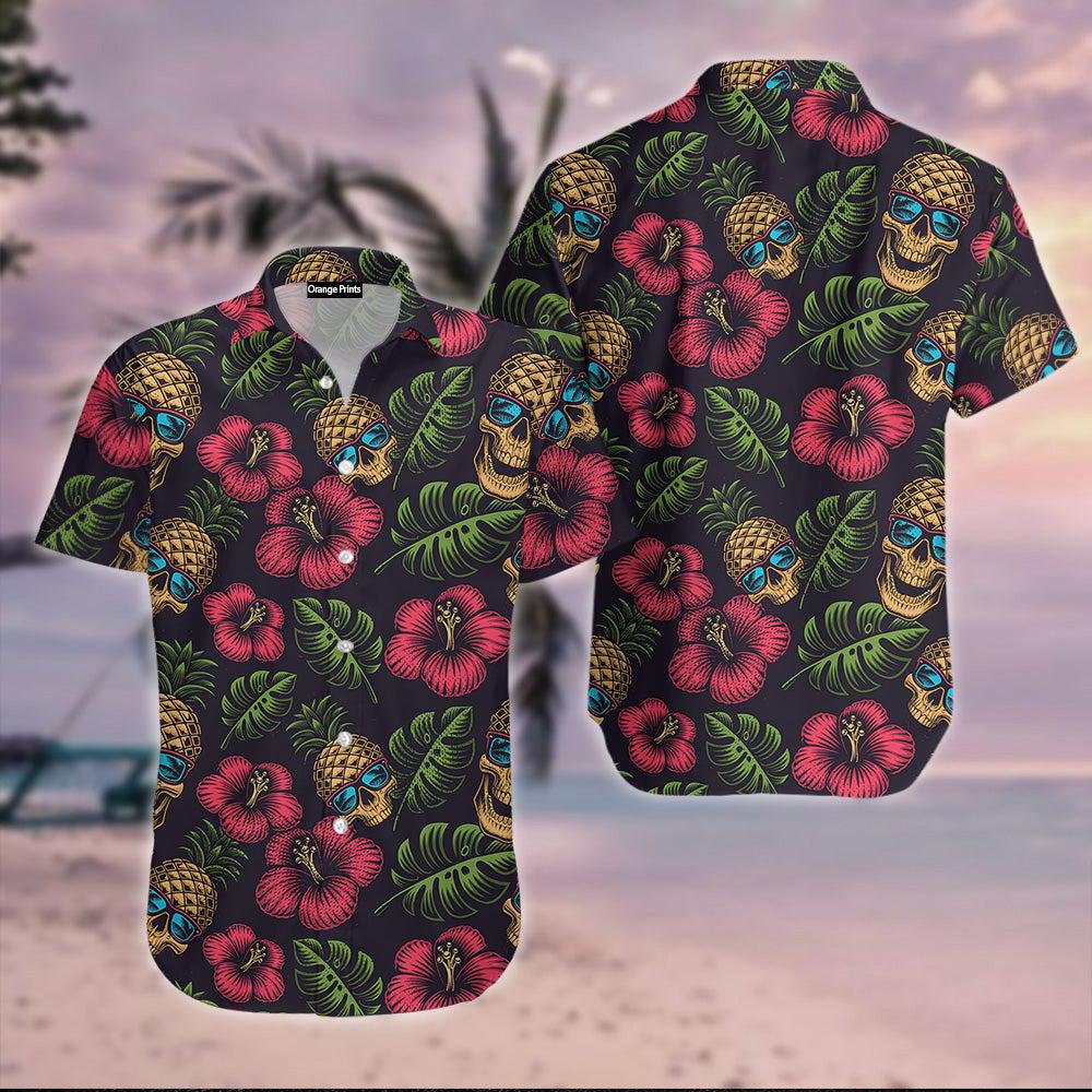 Pineapple Skull Hawaii Shirt For Men Women Ha77755