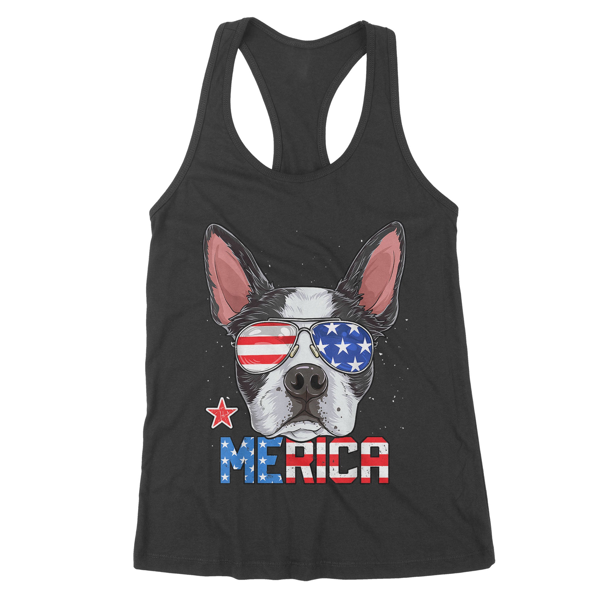 Boston Terrier Merica 4Th Of July Men Boys Dog Puppy Women’S Tank Top