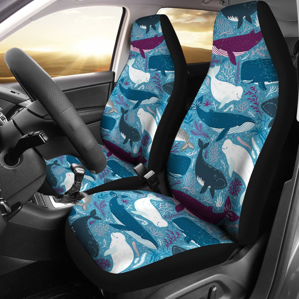 Whale Design Pattern  Universal Fit Car Seat Covers