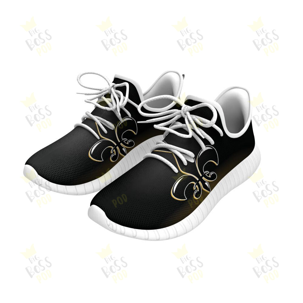 New Orleans Saints Diamond Black Gradients Logo Team Gift For Saints Fans Sport Running Sneakers Shoes