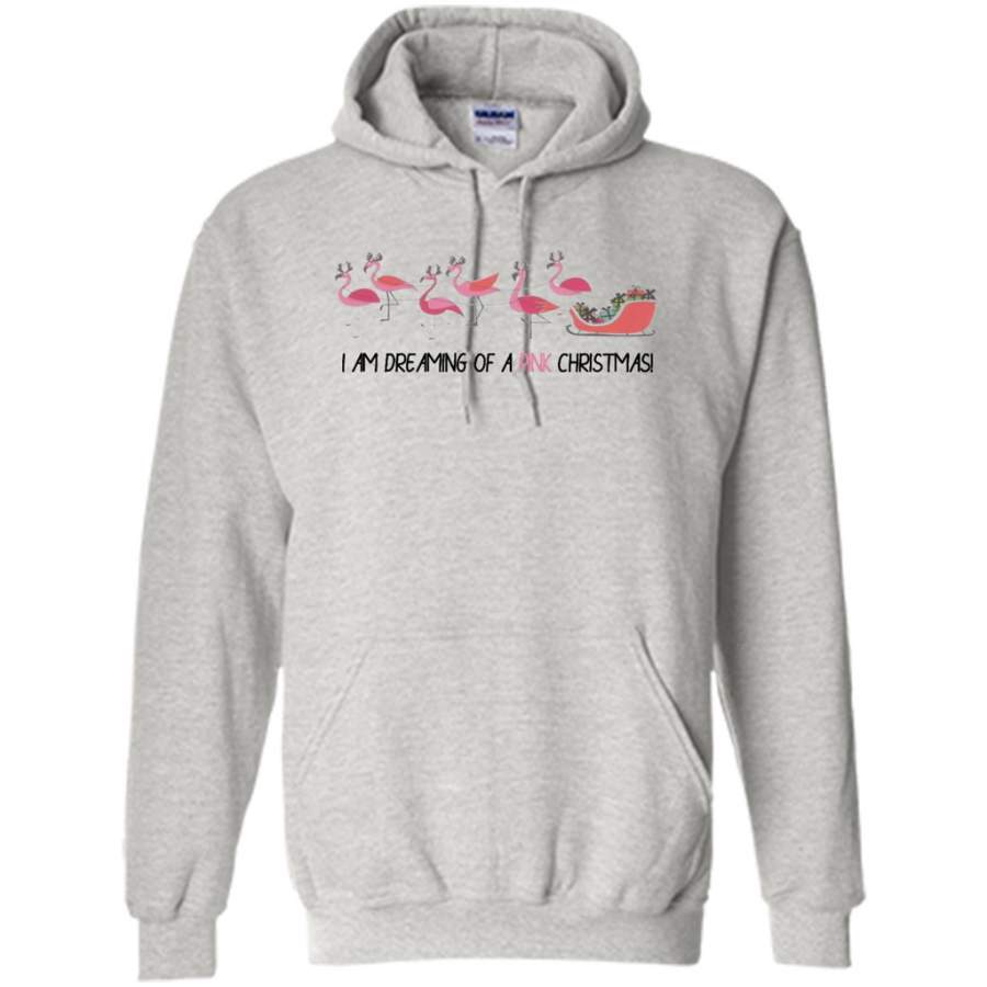 Flamingo I Am Dreaming Of A Pink Christmas – Gildan Heavy Blend Hoodie