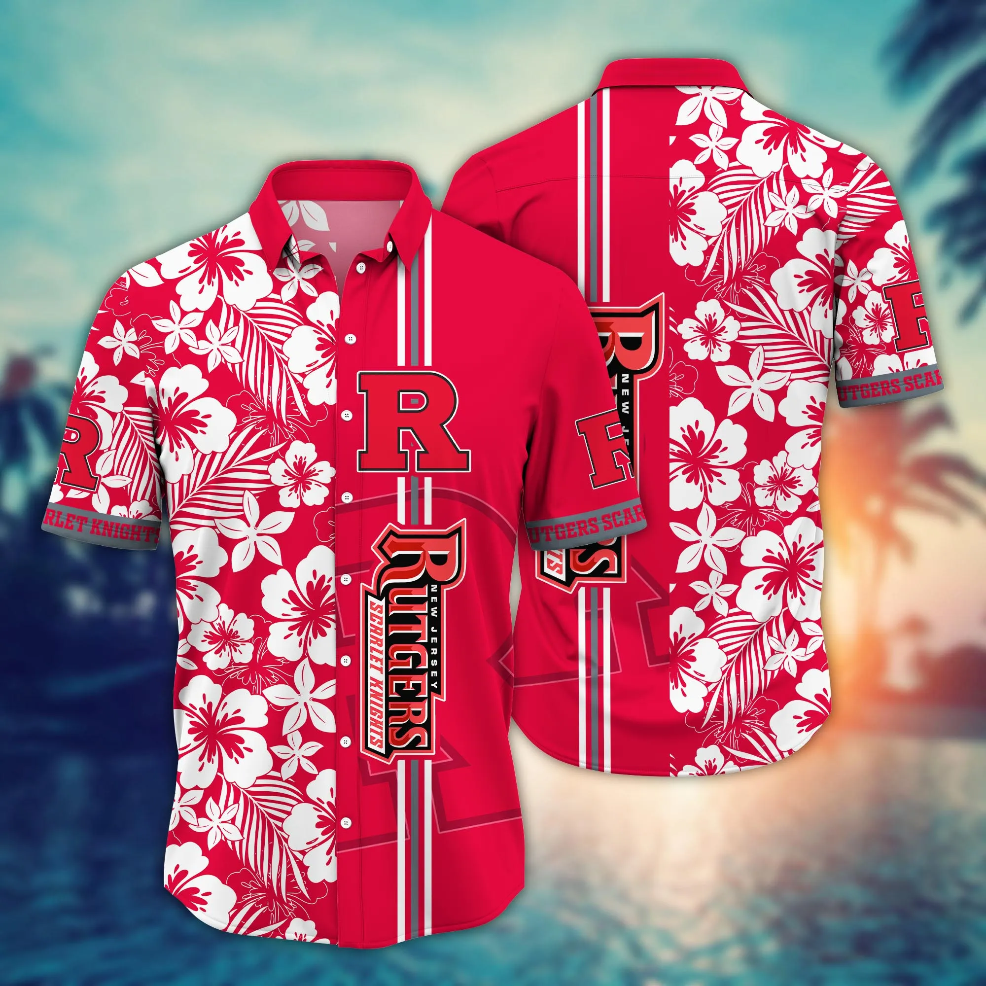 Rutgers Scarlet Knights NCCA Hawaiian Shirt Sun Dressestime Aloha Shirt