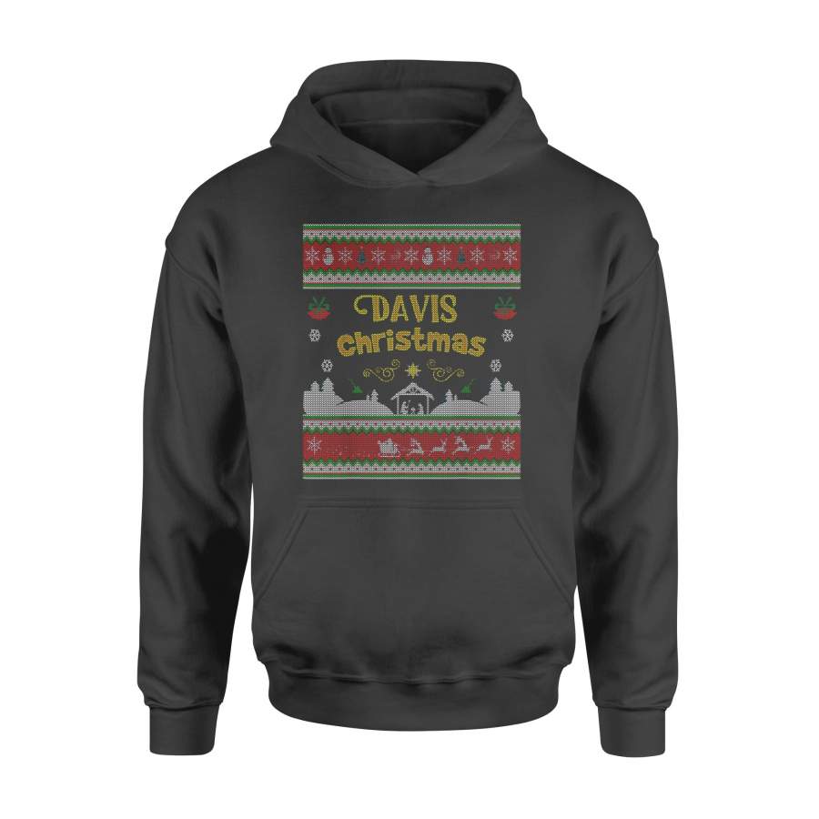 Christmas gift idea Davis Xmas Ugly Style With Jesus – Knitted Effect T-Shirt – Standard Hoodie
