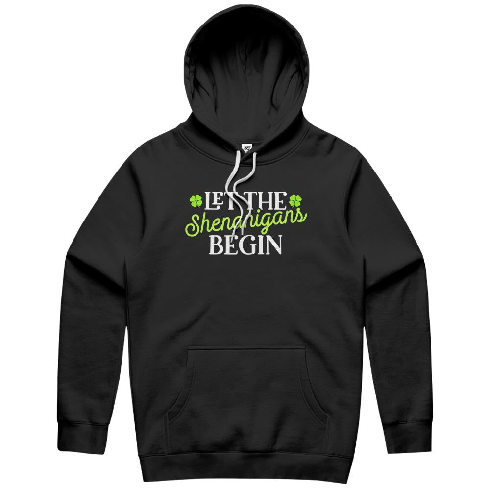 St Patricks Day Let The Shenanigans Begin Shamrock Clover Hoodie