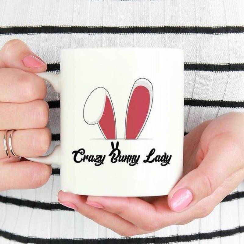 Crazy Bunny Lady Coffee Mug, Bunny Mug, Bunny Gift, Gift for Bunny Lover, Bunny Gift, Rabbit Coffee Mug, Rabbit Mug, Bunny Rabbit Gift