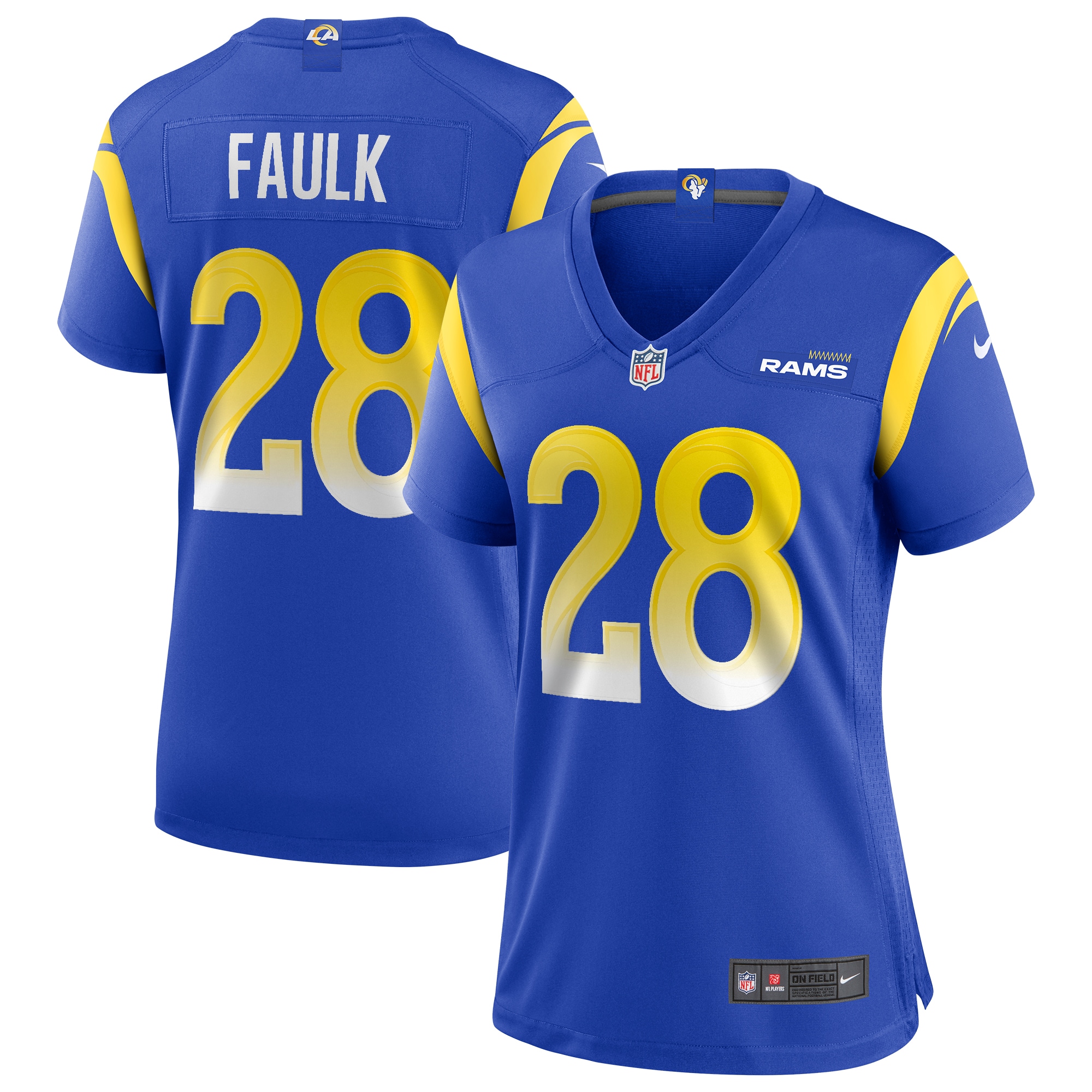 Women’s Los Angeles Rams Marshall Faulk Royal Game Retired Player Jersey