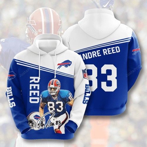 Andre Reed Buffalo Bills Buffalo Bills 3D Hoodie Sweatshirt