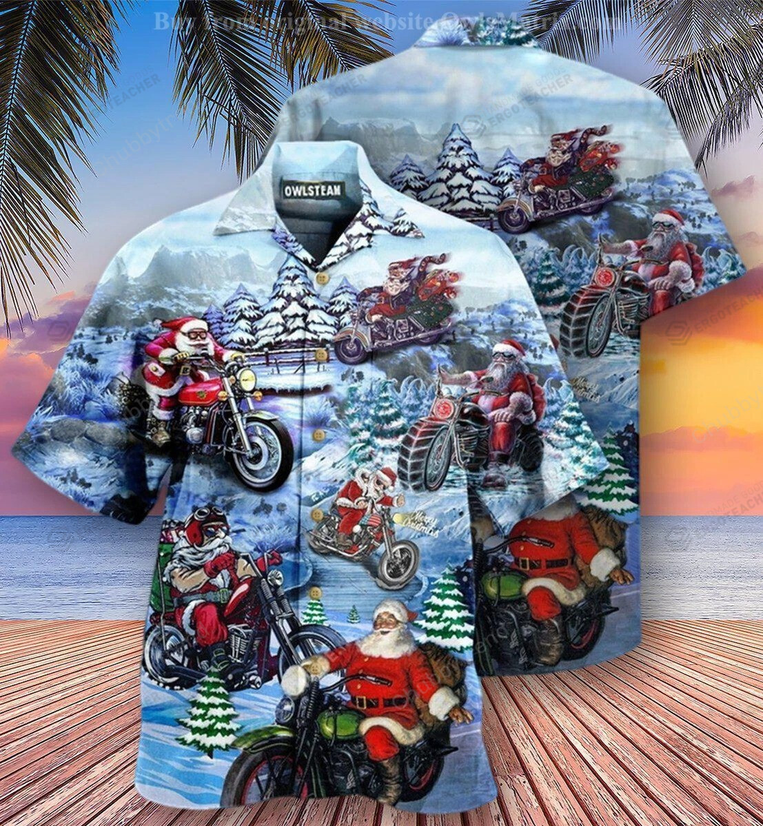 Driving With Santa Clause Christmas Hawaii Shirt Ha62787