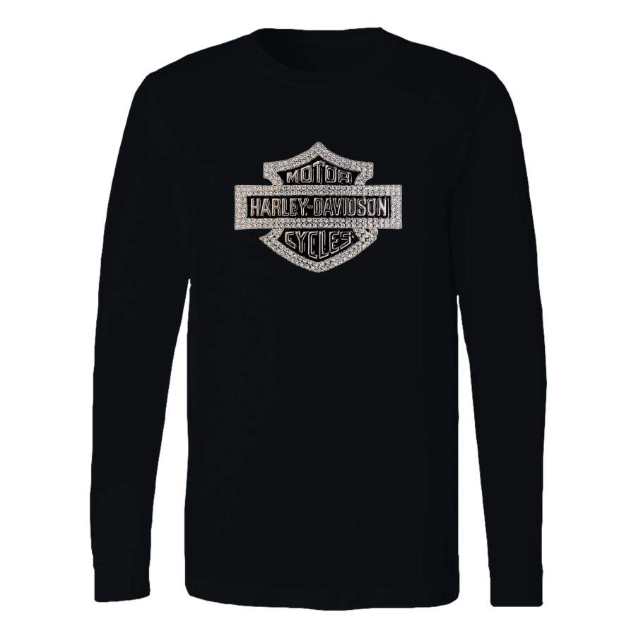 Harley Davidson Logo Sparkle Long Sleeve T-Shirt