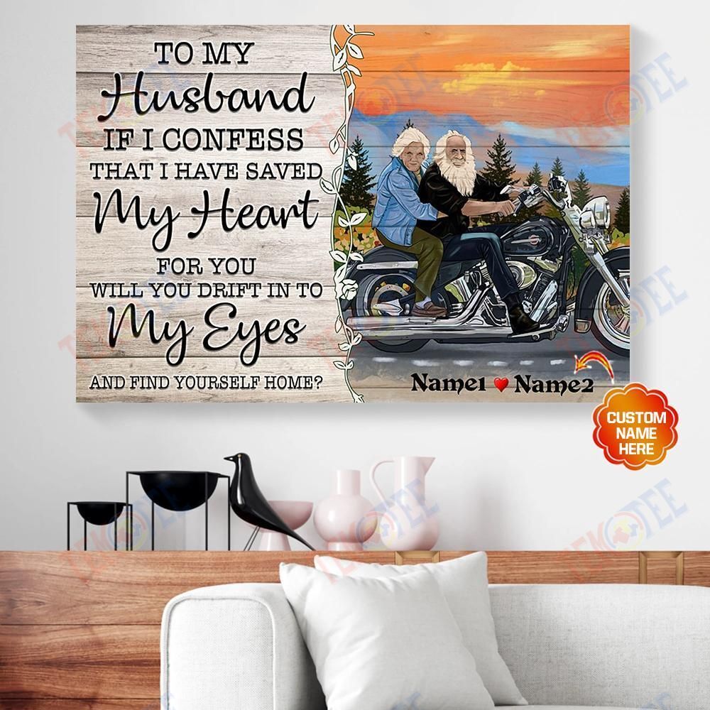 Canvas Prints To My Husband If I Confess That I Have Saved Biker Custom Horizontal Canvas Wall Art Attractive Living Room Bedroom Bathroom Home Decoration