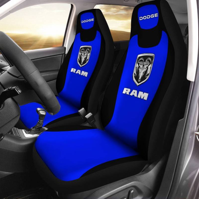 Dodge RAM- LPH Car Seat Cover (Set of 2) Ver1 (Blue)