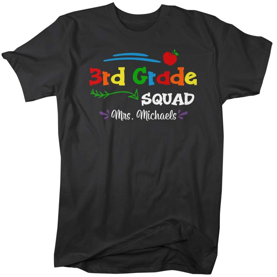 Men’s Personalized Teacher T Shirt Squad Shirts Custom T Shirt Custom Cute Teacher School Shirts
