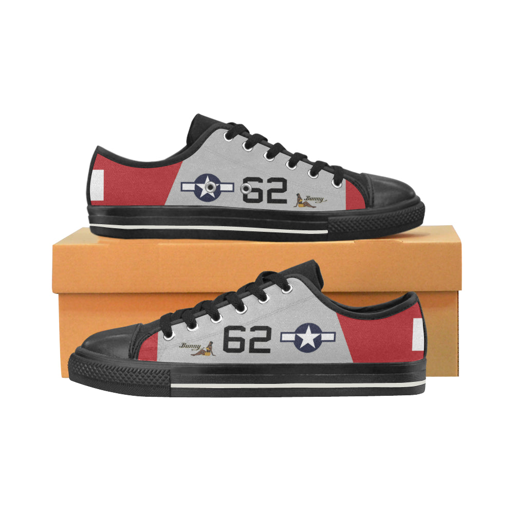 P-51D “Bunny” Of Lt.Col. Robert Friend Inspired Kid’S Low Top Canvas Shoes