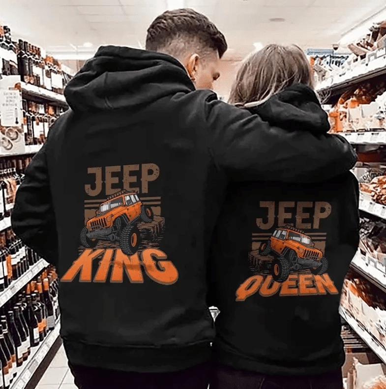 Jp King And Queen Couple Hoodie 3D #Dh