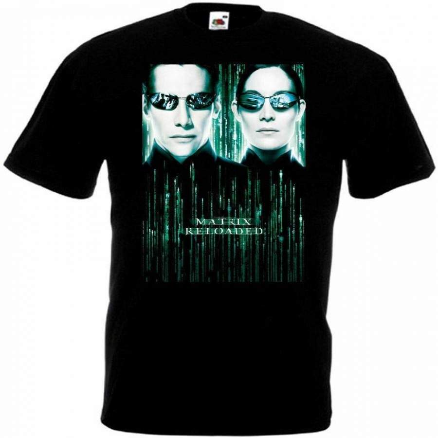 Matrix Reloaded V5 T Shirt Black Movie Poster All Sizes S-5Xl