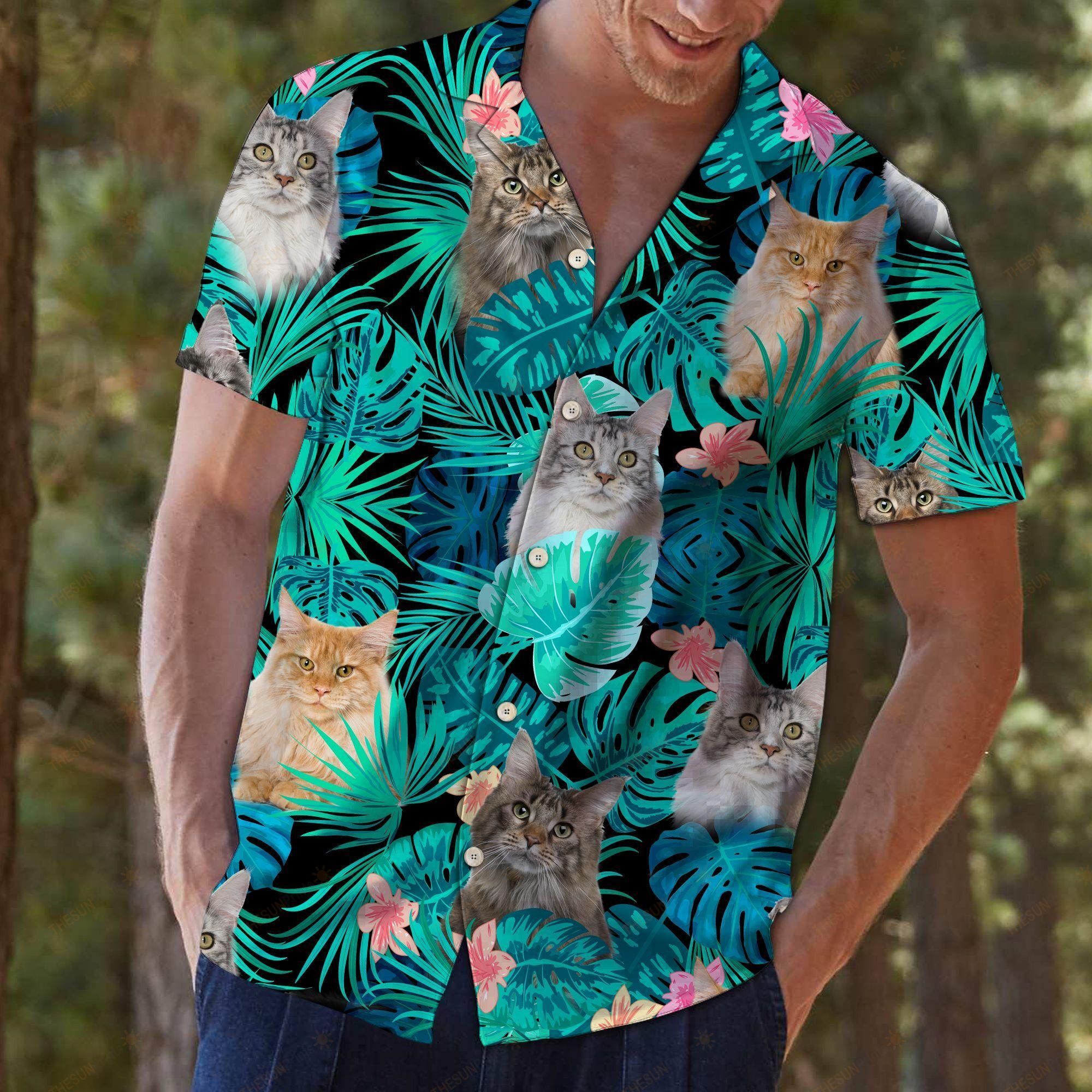 Tropical Maine Coon Hawaiian Shirt Ha108569