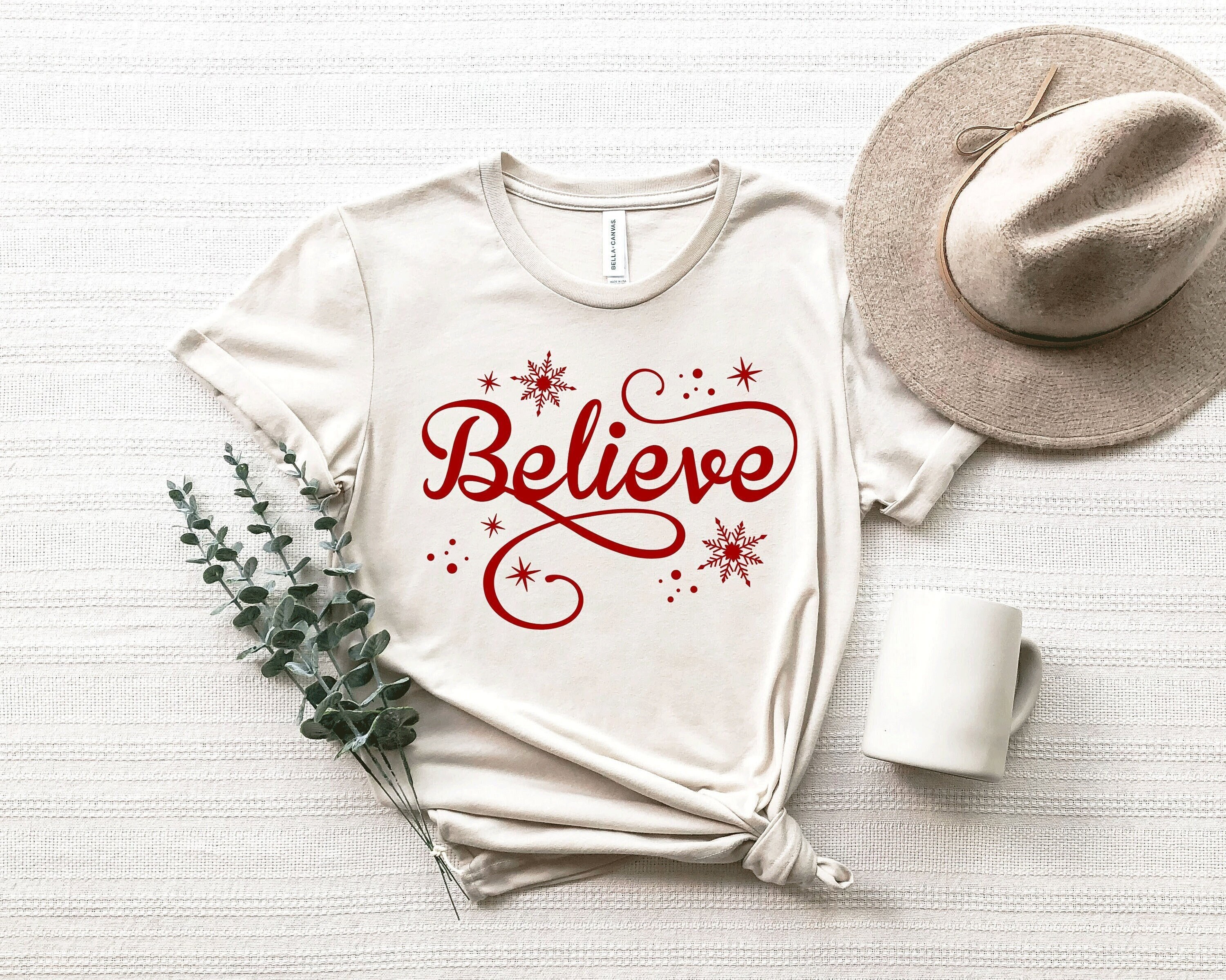 Christmas Believe Shirt, Christmas T-shirt, Christmas Family Shirt, Believe Shirt, Christmas Gift, Holiday Gift, Christmas Matching Shirt