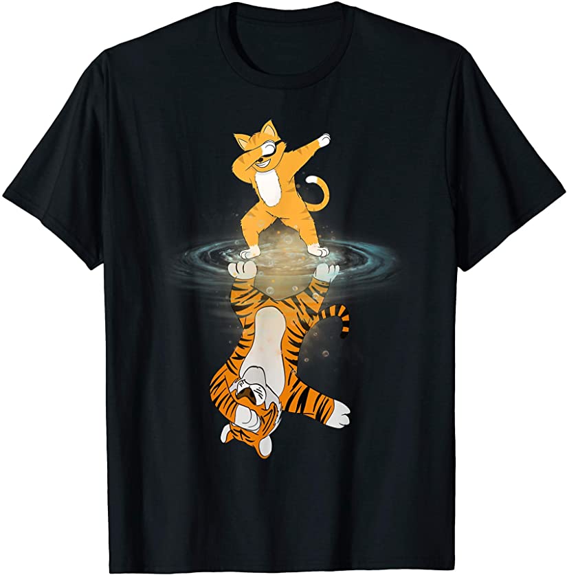 Cat Reflection Tiger, Kitten Reflection Tiger T-Shirt